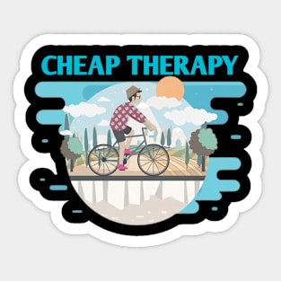 Cheap therapy Sticker